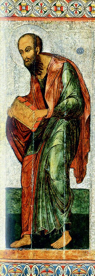 Апостол Павел. Иконостас Софийского собора в Новгороде. Начало XVI в.