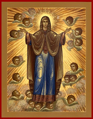 Богородица с херувимами.