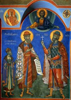 Святой благоверный князь Даниил Московский со своими родителями