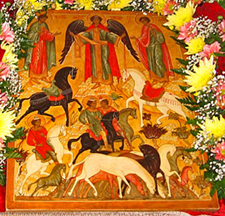 Икона святых мучеников Флора и Лавра, Флоро-Лаврская церковь, село Ям