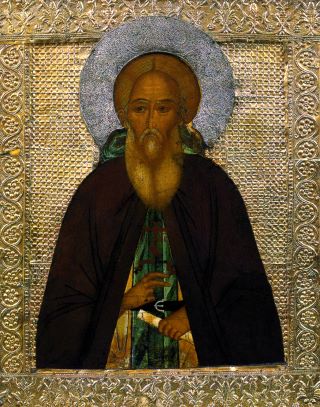 Икона преподобного Сергия Радонежского из Свято-Троицкой Сергиевой Лавры.