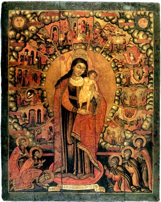 Звезда Пресветлая икона Божией Матери. Муром. Приписывается А.И. Казанцеву. Около 1700 г.