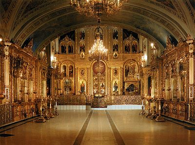 Иконостас Богоявленского кафедрального собора - главный Богоявленский придел.