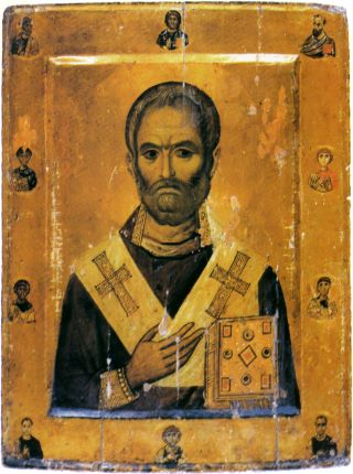 Св. Николай со святыми на полях. Вторая половина X века.