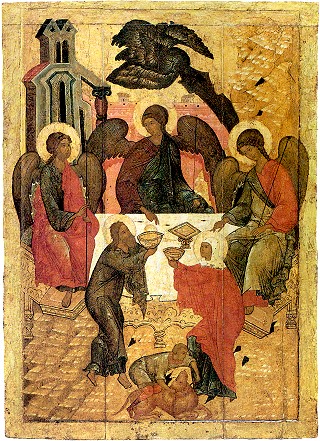Святая Троица. Псков. Икона второй половины XVI века.