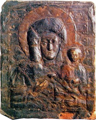 Икона Одигитрии. Влахернская воскомастичная икона.