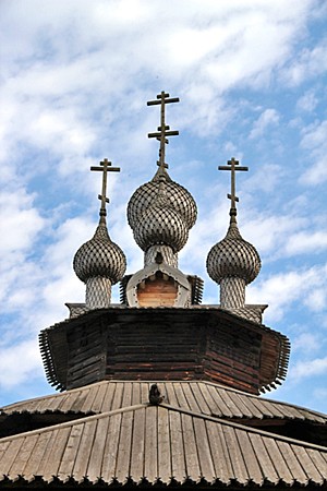Кострома, Купола деревянной церкви Собора Пресвятой Богородицы.
