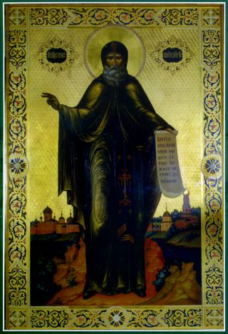 Икона преподобного Давида Серпуховского чудотворца