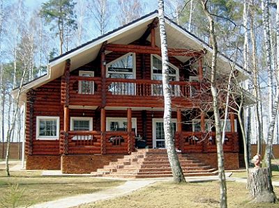 Строительство домов из оцилиндрованного бревна под ключ в Московской области