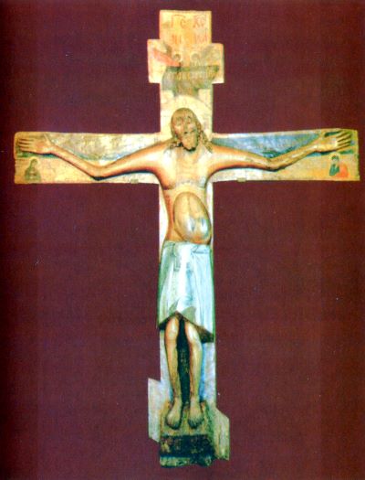 Крест Господень на коричневом фоне (фото 2007 г.)