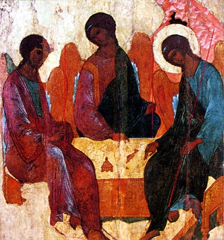 «Троица». Образ из церкви Воскресения Словущего. XV век.