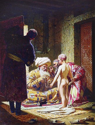В.В. Верещагин. Продажа ребенка-невольника. Холст, масло. 1872 год.