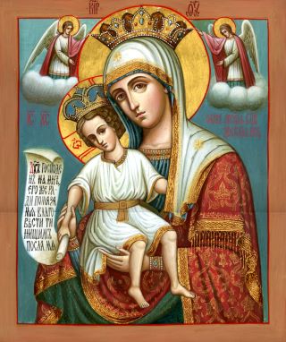 Достойно есть (Милующая) икона Божией Матери. Галерея икон Щигры.
