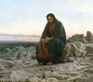 Крамской Иван Николаевич. Христос в пустыне, 1872 г.