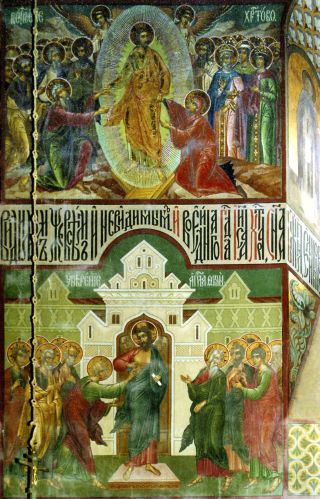 Роспись южной стены Успенского собора