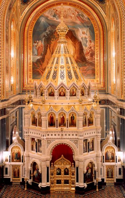 Иконостас храма Христа Спасителя, г. Москва.